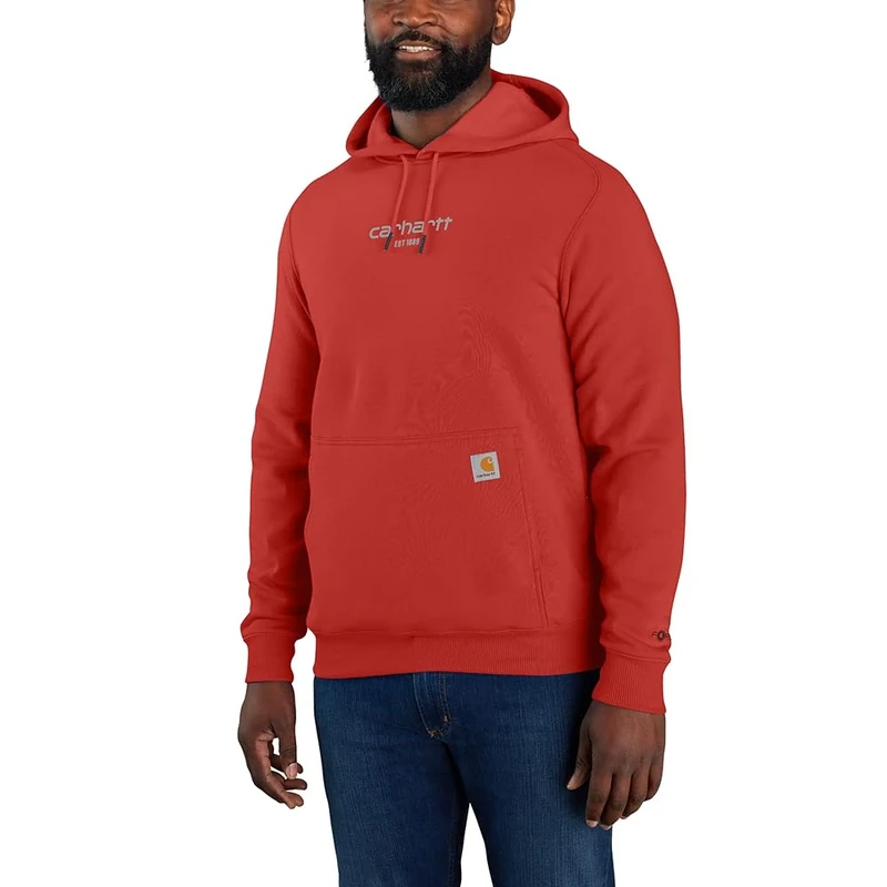 Carhartt Carhartt Force Relaxed Fit Lightweight Logo Graphic Sweatshirt, Men, Red, L