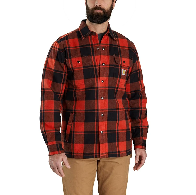 Carhartt 105939 Relaxed Fit Heavyweight Flannel Sherpa-Lined Shirt