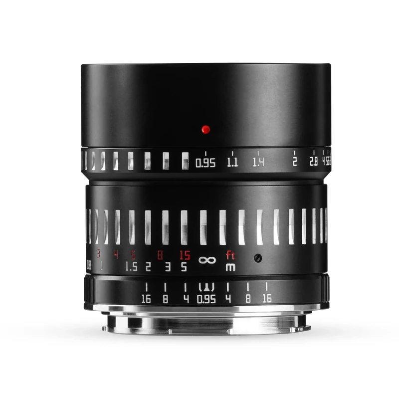 TTArtisan APS-C 50mm F/0.95 Metal Bodied Lens Compatible with Canon EOS-R Mount - Black & Silver