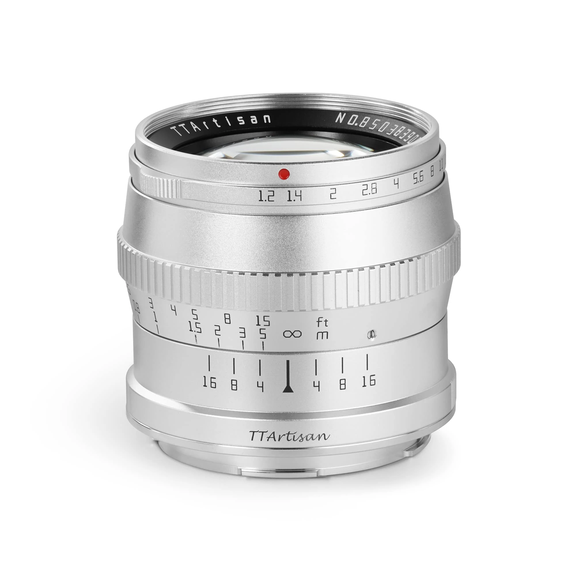 TTArtisan 50mm f1.2 APS-C Metal Bodied Lens Compatible with Fuji FX Mount - Silver