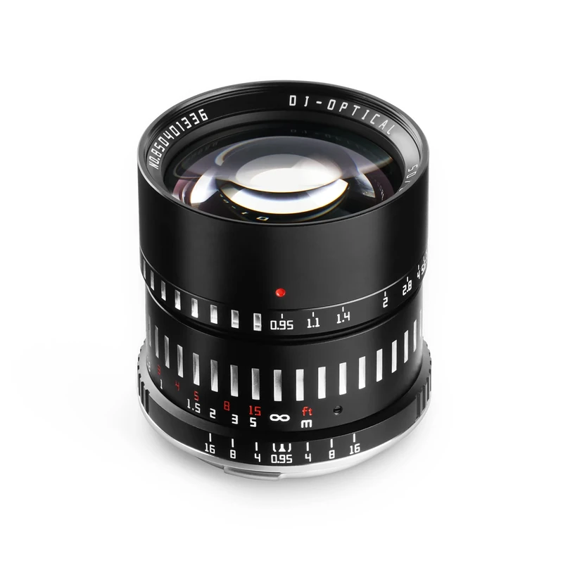 TTArtisan APS-C 50mm F/0.95 Metal Bodied Lens Compatible with EOS-M - Black & Silver
