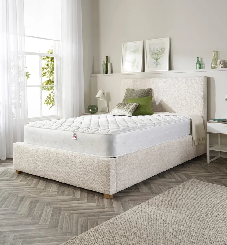 "Aspire Beds Sapphire Hybrid + Sprung & Eco Foam Medium Firmness Superior Economy King Mattress. Perfect Blend of Luxury, Quality, and Affordability. (5ft x 6ft6)."