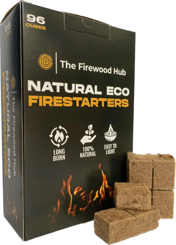 The Firewood Hub 96 Friendly Wood Firelighters - Chemical Free