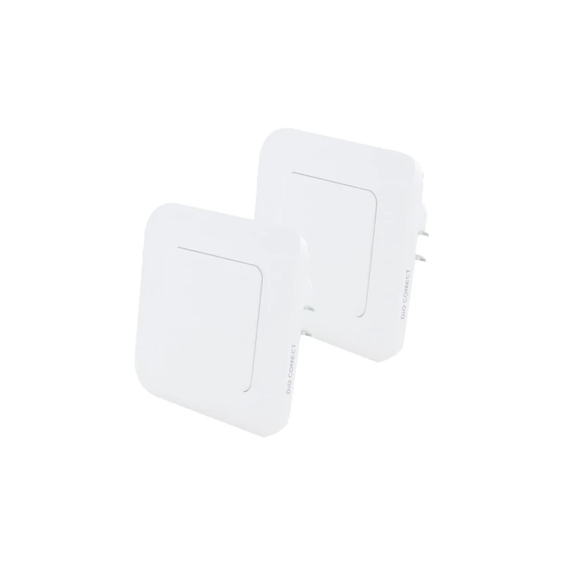 DiO Connected Home Kit of 2 REV-LIGHT - Connected WiFi Light Switch - Push Button & Solid-State Switch - White