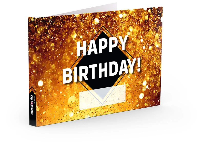 TechniSat Cardonia Happy Birthday Design: Individually Playable Video Greeting Card with 7 Inch Display, Sturdy Cardboard Paper, Soft Buttons, Integrated Battery