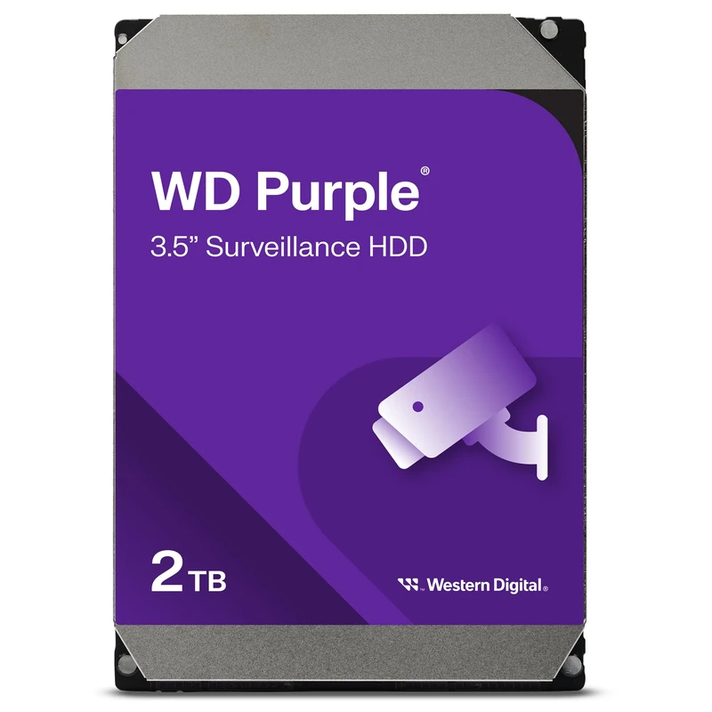 WD Purple 2TB HDD - AllFrame, 180TB/yr, 64MB Cache, 3yr Warranty