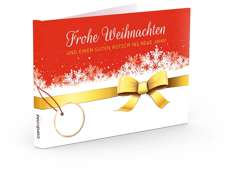 TechniSat Cardonia - Design: Merry Christmas - Individually Playable Video Greeting Card with 7 Inch Display, Sturdy Cardboard Paper, Soft Buttons, Integrated Battery - Image 1