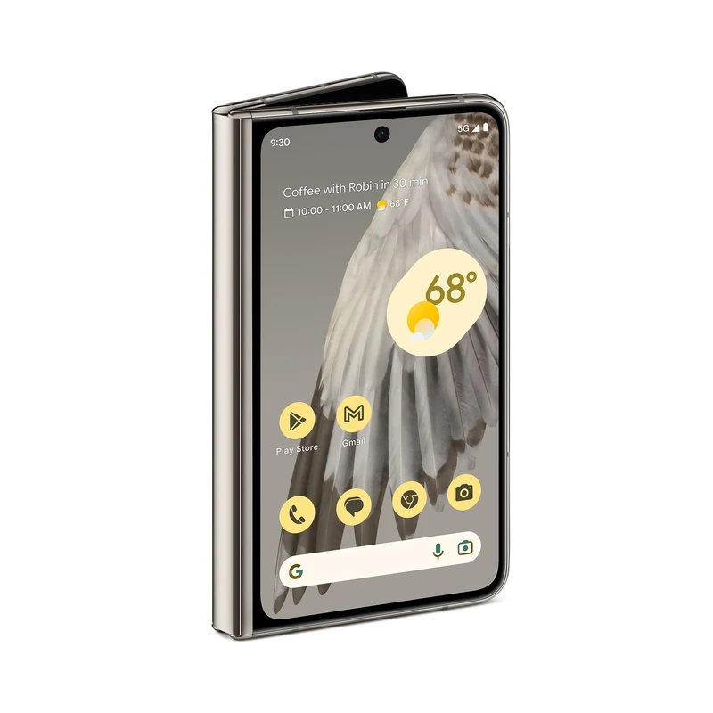 Google Pixel Fold – Unlocked Android 5G smartphone with telephoto lens and ultrawide lens – Foldable display – Hands-free video – Porcelain, 256GB - Image 1