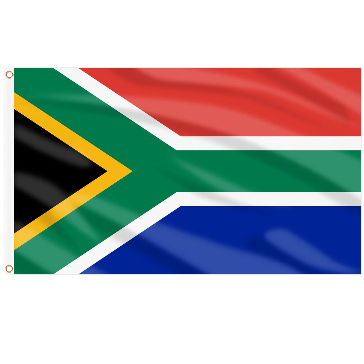AhfuLife South African Flag 5ft x 3ft for Party Decorations, 1Pcs Large South African Flag Polyester Double Side with Brass Eyelets for World Cup Football National Day Garden Street Indoor Outdoor