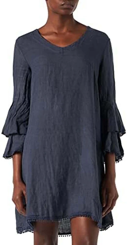 Bonateks Women's Bdlsc100391-n Casual Dress, Blue, 18 - Image 1