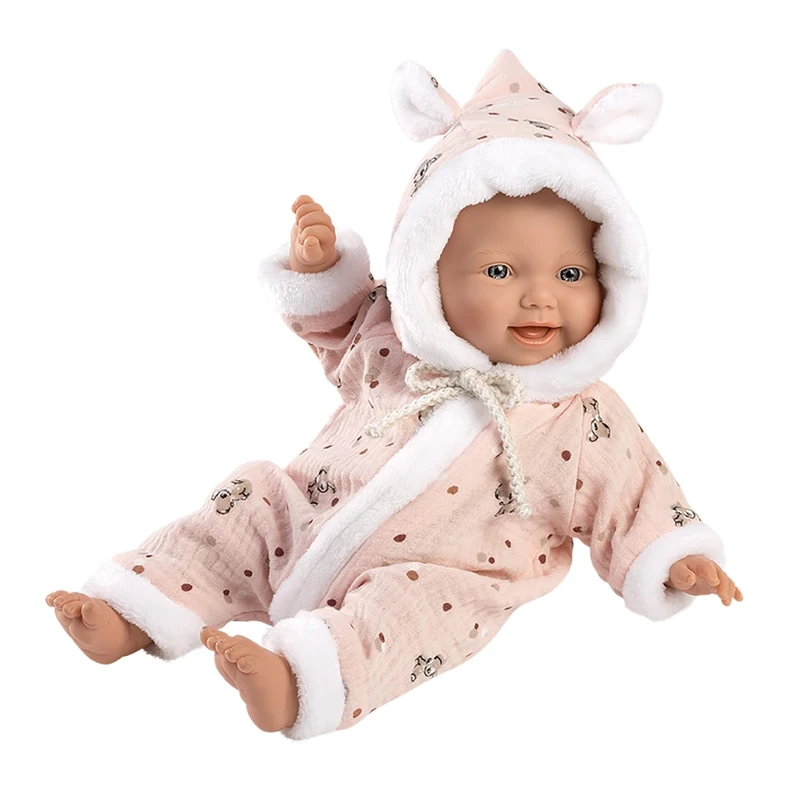 Llorens 1063302 Doll with Blue Eyes and Soft Body, Baby Doll with Pink Outfit and Dummy, 32 cm