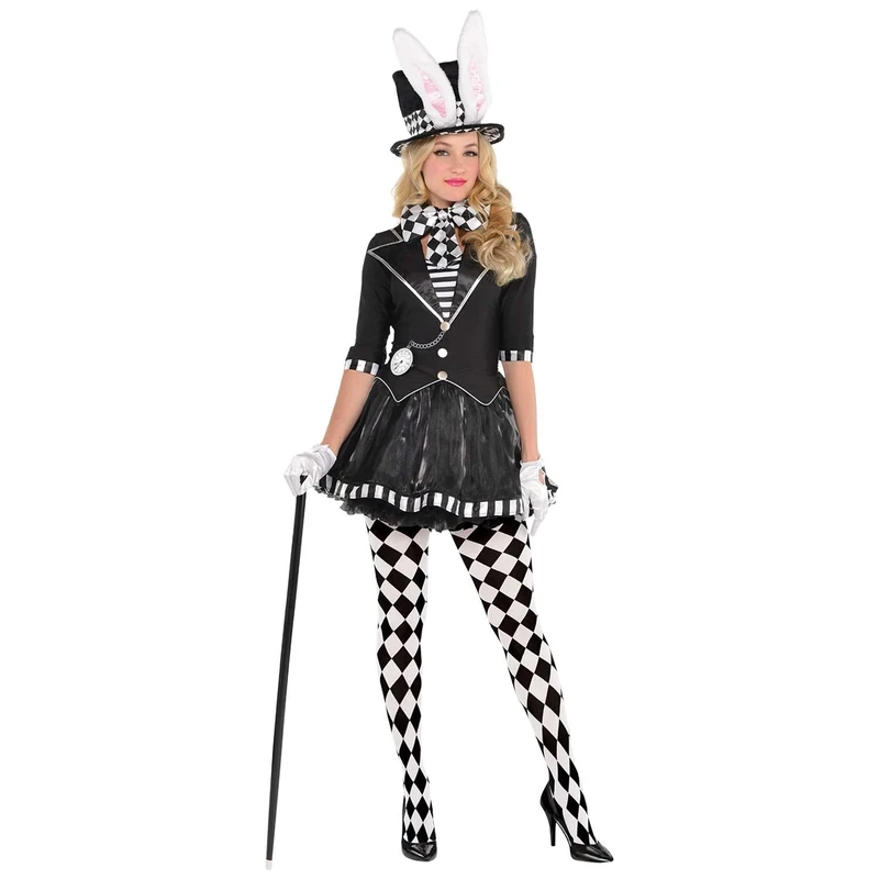 amscan 9918192 Adult Ladies Dark Mad Hatter Costume Fancy Dress Costume (UK Dress 16-18)