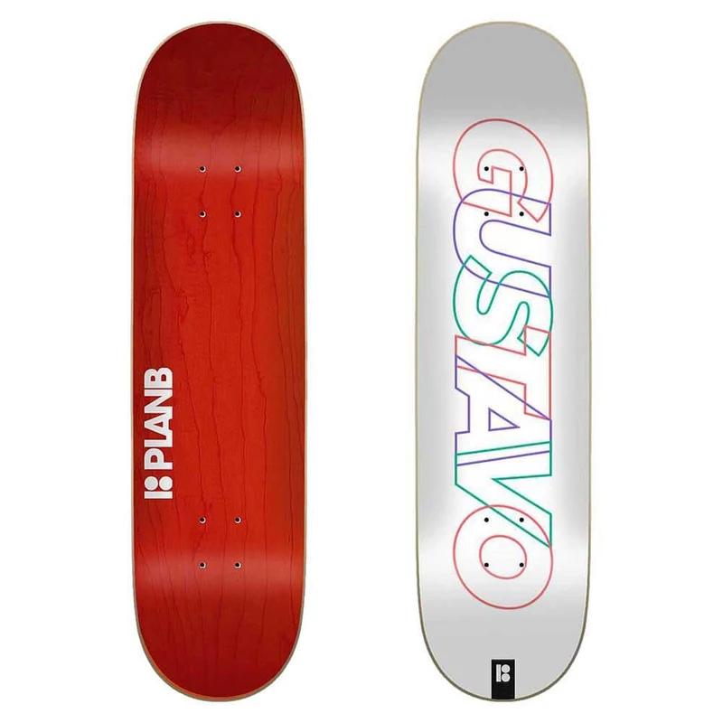 Jart Overlaps Gustavo 8.25"x31.77" Plan B Deck Skateboard, Adults Unisex, Multicoloured (Multicoloured), One Size