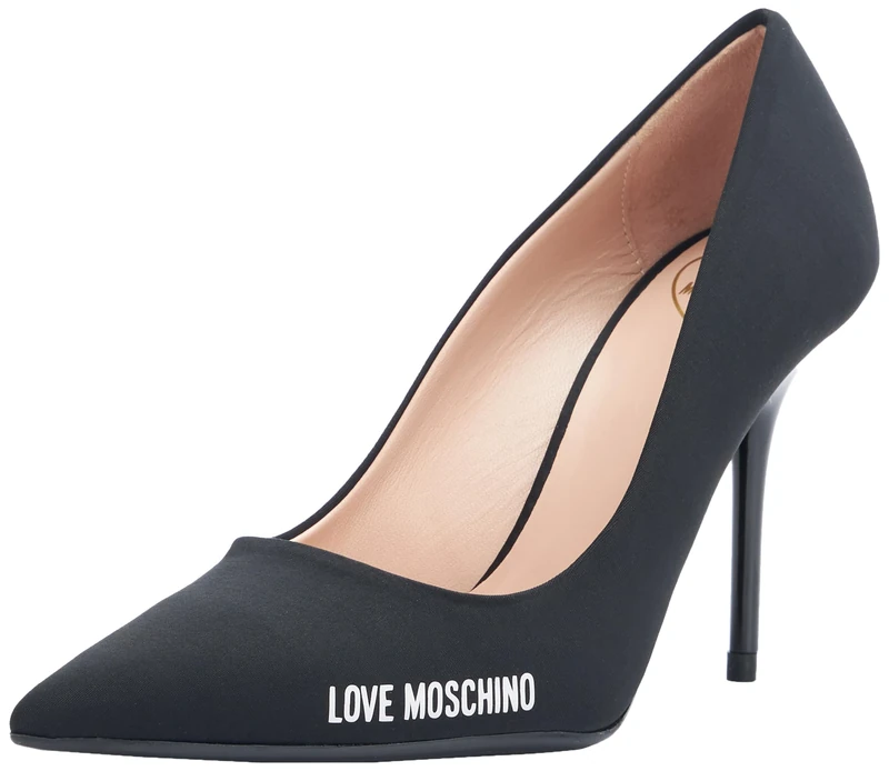 Love Moschino Women's ja10089g1i Heel Pumps, Black, 7.5 UK