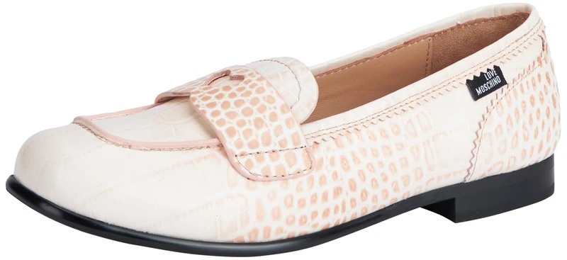 Love Moschino Women's ja10101g1i Driving Style Loafer, Pink, 4 UK