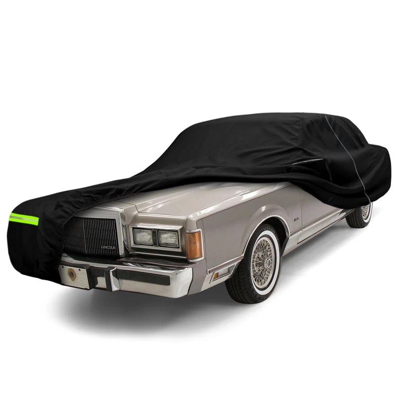 Waterproof Car Cover Replace for 1981-1997 Lincoln Town Car, 210T All Weather Classic Car Covers with Zipper Door for Snow Rain Sun Protection(Car Base FN36/116 Signature Cartier Executive Series)
