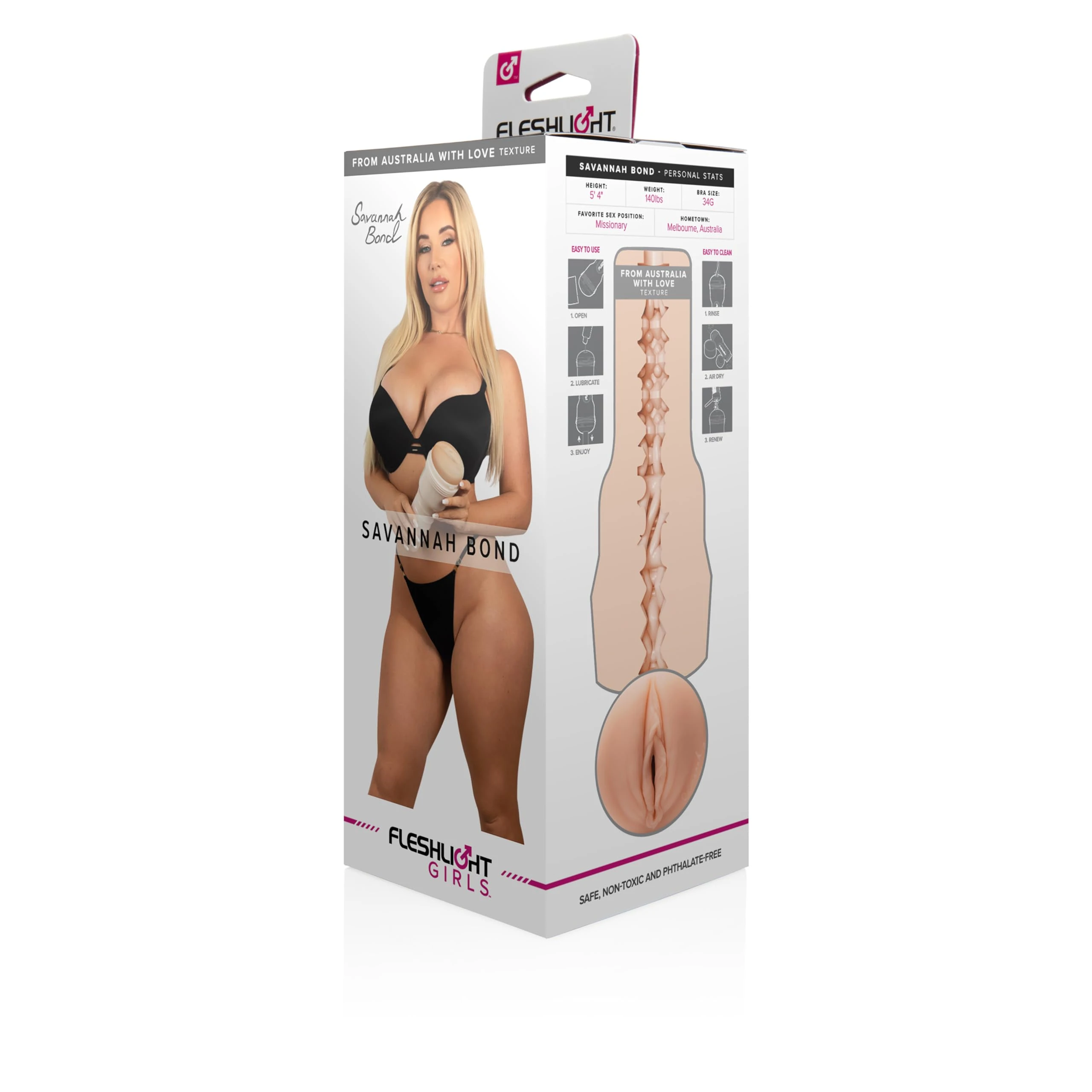 Fleshlight Male Sex Toys Savannah Bond – Fleshlight Male Sex Toys, The Number One Male Masturbator Sex Toys for Men with Our Fleshlight SuperSkin Sex Toy Pocket Pussy Technology