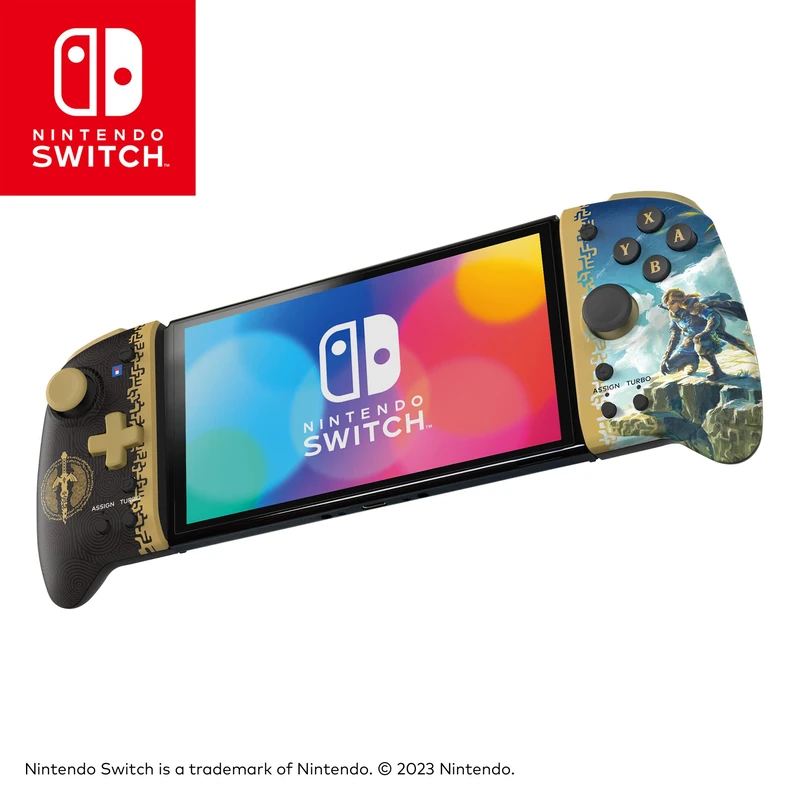 Hori Nintendo Switch Split Pad Pro (The Legend of Zelda: Tears the Kingdom Edition) for - Officially Licensed by & OLED Model, Black, (NSW-432U)
