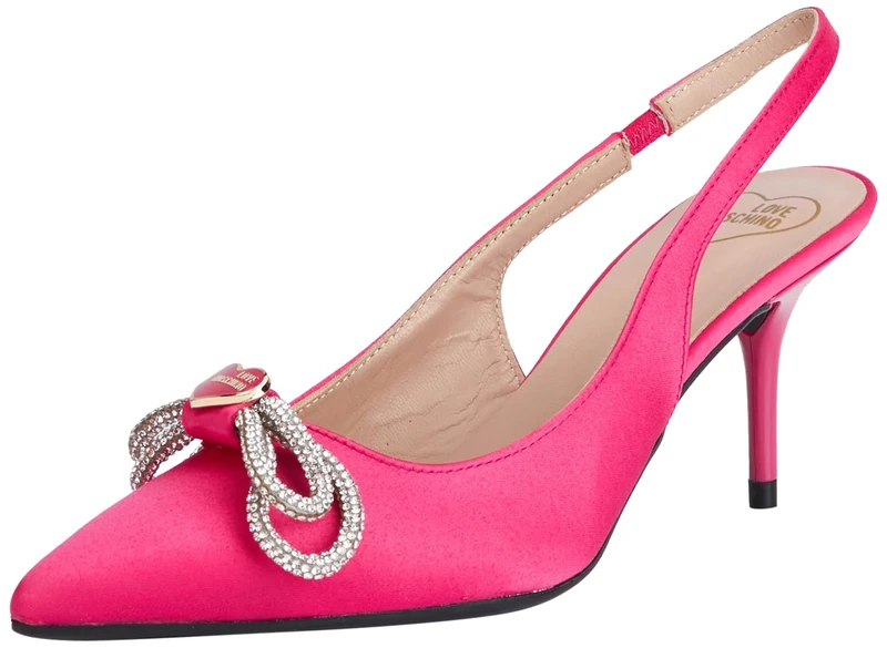 Love Moschino Women's Heel Pumps, Fuchsia, 6 UK