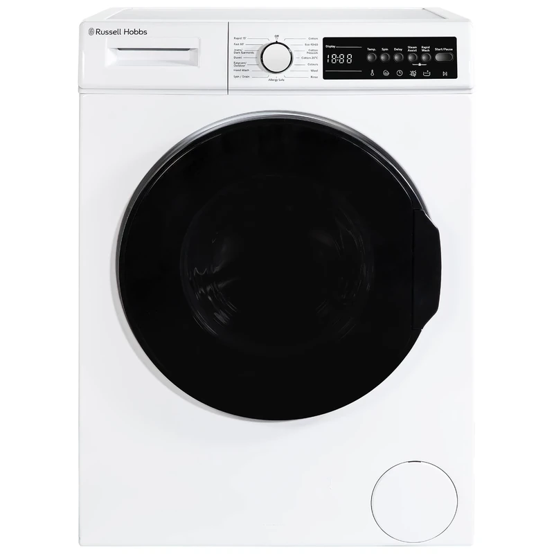 Russell Hobbs RH914W116W - Freestanding Washing Machine, 9kg Capacity, 1400 rpm, 15 Programmes, Eco Technology, Rapid Wash Cycles, White, 85 x 60.9 x 60 cm