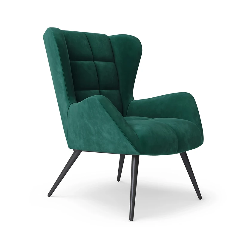 Alphason Dalton Accent Chair Green Velvet