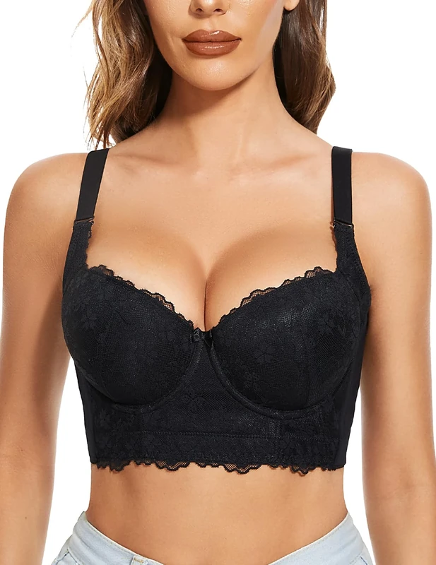 FallSweet Lace Push Up Longline Bra - Wide Back Underwire, 36C