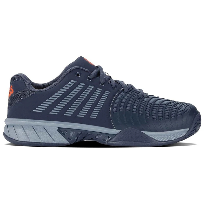 K-Swiss Performance Men's Express Light 3 Tennis Shoe, Orion Blue/Windward Blue/Scarlet Ibis, 42.5 EU