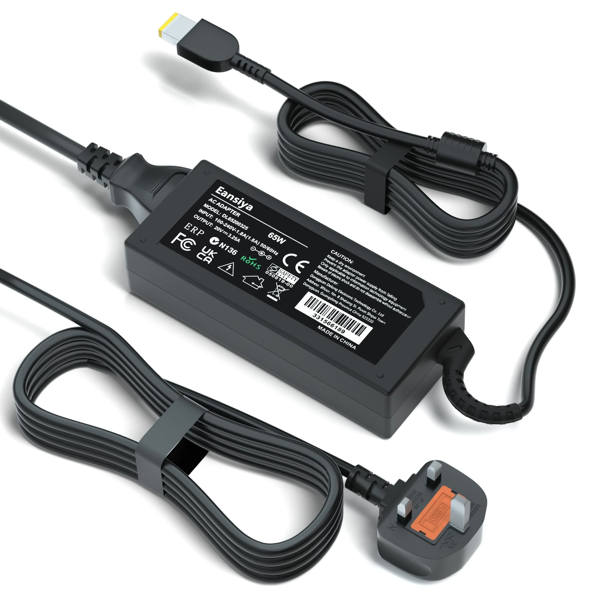 Eansiya 45W USB C Laptop Charger Compatible with Chromebook Charger,Hp,Lenovo Thinkpad/Yoga,Dell,Asus,Samsung,Acer,Google Series Type C Power Cord (65W 20V laptop charger)