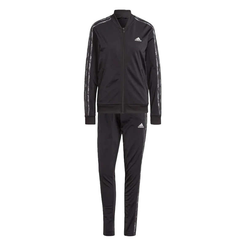 adidas Women's Essentials 3-Stripes Track Suit, Black/Multicolor, XS