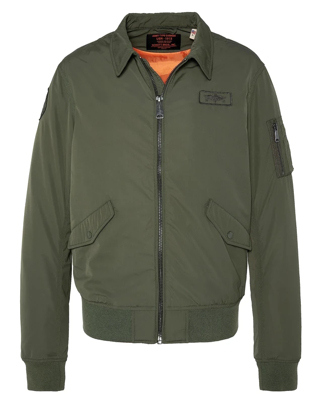 Schott NYC Men's Jacket, khaki, S
