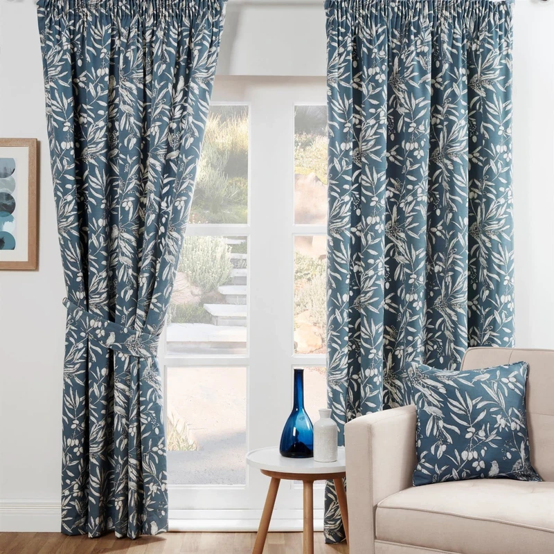 Sundour Aviary Light Filtering Curtains Blue 90x72