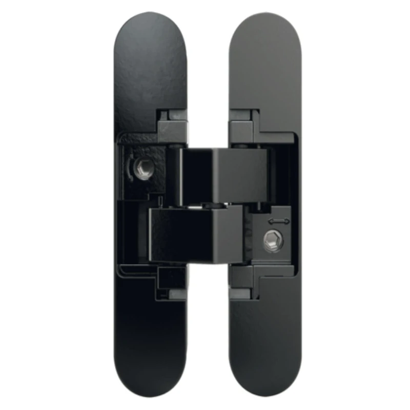 Anselmi Door Hinge Concealed AN1503D - Concealed Hinge for Doors up to 40 kg - 3D Adjustable - 180 Degrees, Zinc Die-Cast Black