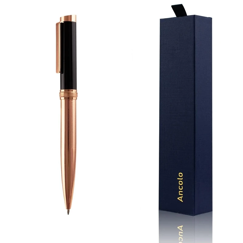 ANCOLOFIS Personalised Pens - Luxury Ballpoint Pens Printing Your Custom Logo and Message - Customizable Gifts In Bulk -Custom Advertising Message - Perfect Gift for Office, Employees