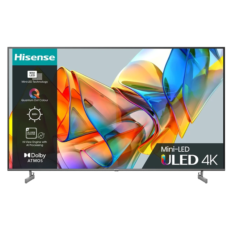 Hisense 55 Inch ULED Mini-LED TV 55U6KQTUK - Quantum Dot Colour, Dolby Vision IQ, VIDAA Smart TV, and Youtube, Freeview Play, Netflix and Disney+ (2023 Model)