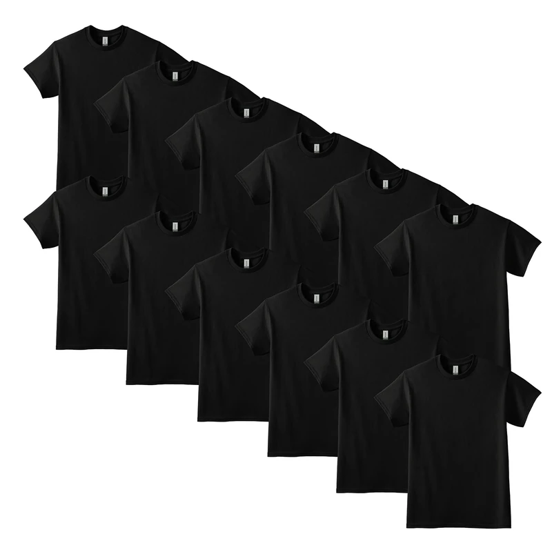 Gildan DryBlend T-Shirt, Style G8000, Multipack, Black (12-Pack)