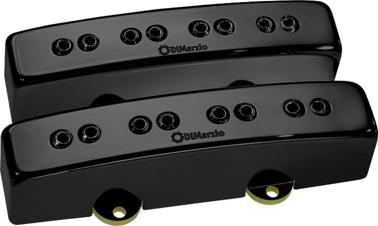 DiMarzio DP 302GB Relentless J Pair Neck + Bridge Electric Bass Pickup Set, Black - Image 1