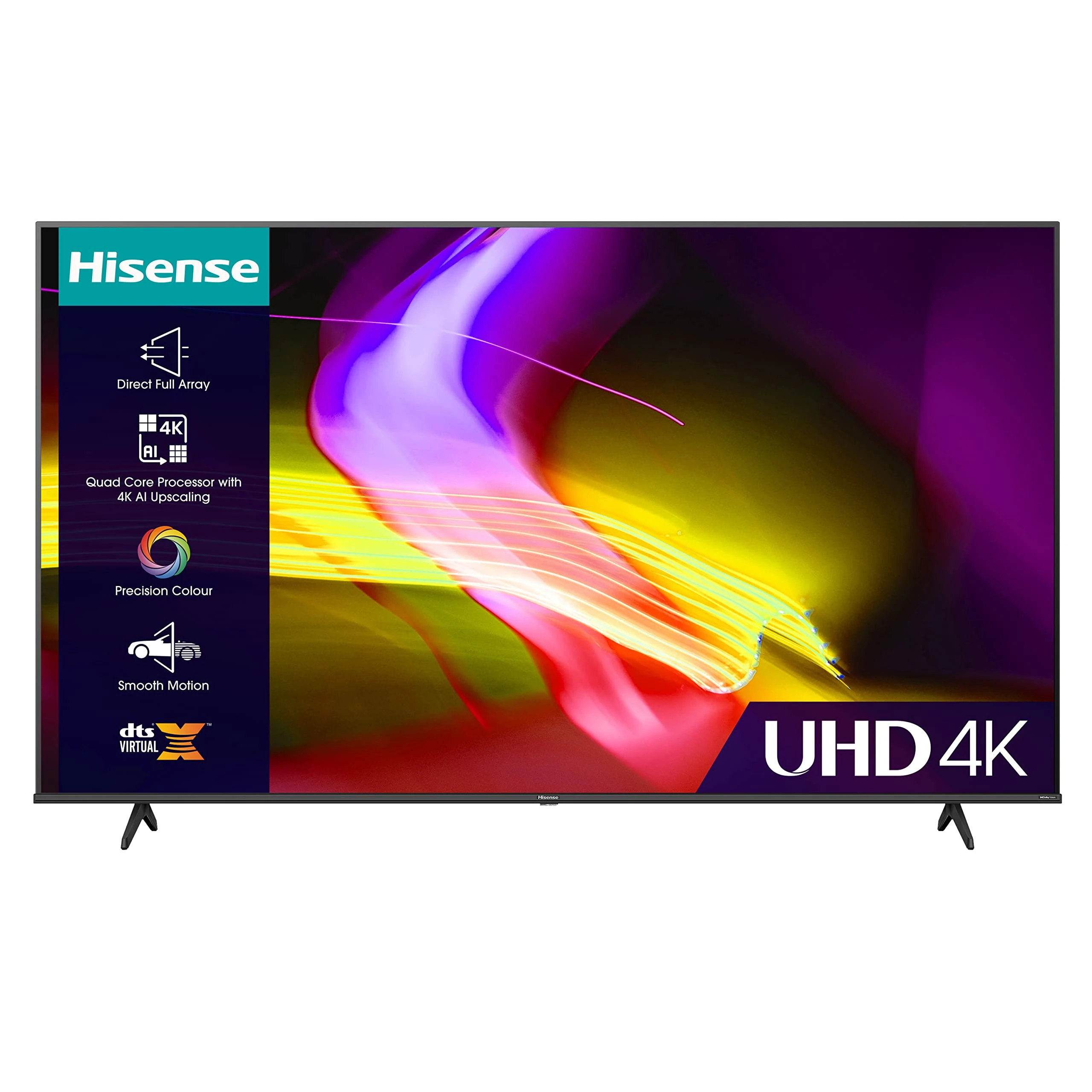Hisense 65 Inch UHD VIDAA Smart TV 65E6KTUK - Dolby Vision, Pixel Tuning, Voice Remote, Share to TV, and Youtube, Freeview Play, Netflix and Disney (2023 Model), Operating System VIDAA