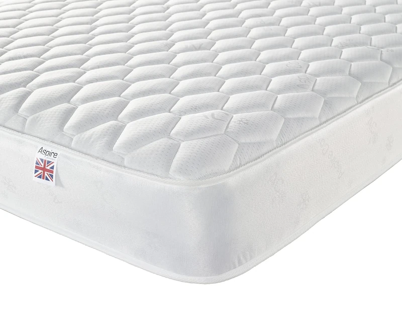 Aspire Beds Hexa-Dream Hybrid + Sprung & Eco Foam Medium Firmness Superior Economy Mattress, Single Mattress (3ft x 6ft3)