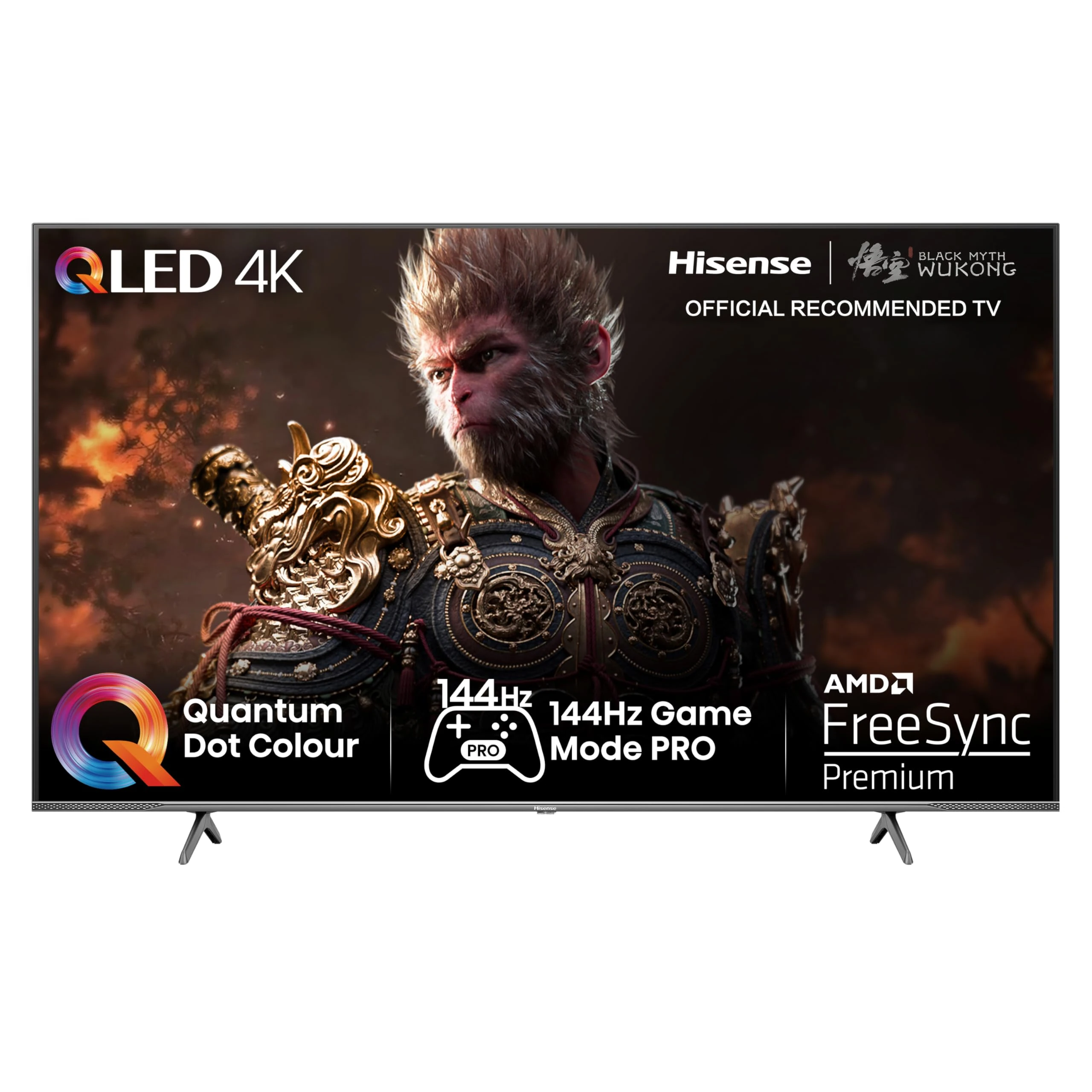 Hisense 65 Inch 144Hz QLED Gaming TV 65E7KQTUK PRO - 144Hz VRR, HDMI 2.1, Freesync Premium, Quantum Dot Colour, VIDAA U7, and Youtube, Freeview Play, Netflix and Disney+ (2023 Model)