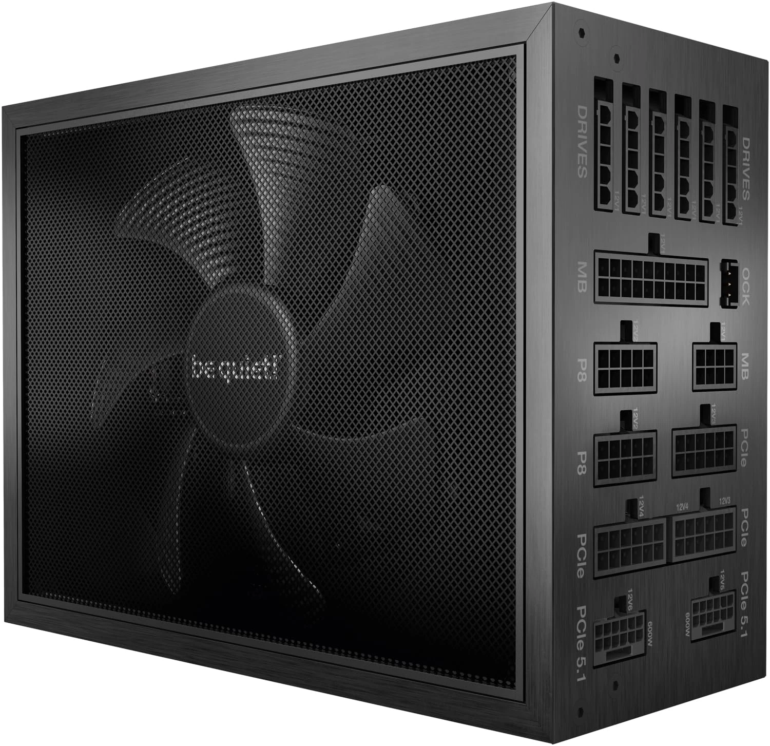 be quiet! Dark Power Pro 13 1600W power supply, ATX 3.0, 80 PLUS Titanium, digital regulation, virtually inaudible Silent Wings fan, for PCIe 5.0 and PCIe 6+2 graphics cards, 12VHPWR cables included