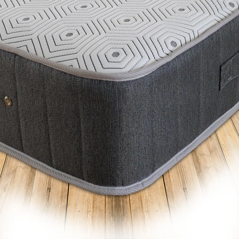 Starlight Beds Double Pocket Sprung Mattress. 23cm Deep, Grey, Medium Firmness, Hybrid Pocket Sprung Double Mattress with Memory Foam (135cm x 190cm x 23cm) (4ft6 x 6ft3)