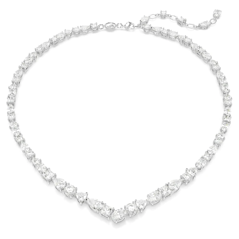 Swarovski Mesmera Necklace, White Crystals in a Rhodium Plated setting, from the Mesmera Collection