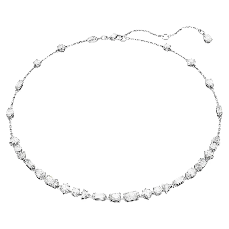 Swarovski Mesmera All-Around Necklace, White Crystals in a Rhodium Plated Setting, from the Mesmera Collection
