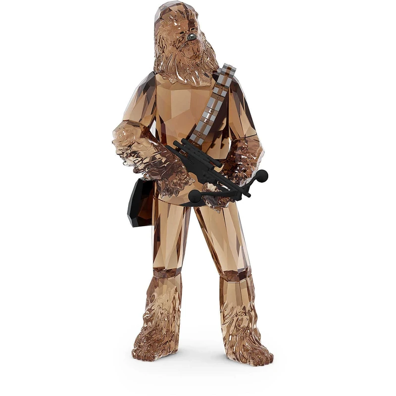 Swarovski Star Wars Chewbacca Ornament, Brown Crystal, Matte Black Metal and Grey Lacquered Details, from the Star Wars Collection - Image 1