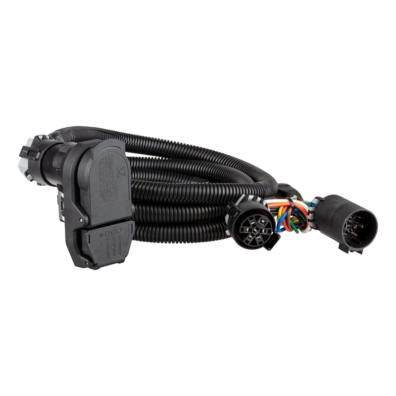 CURT 56003 7-Foot Vehicle-Side Truck Bed 4-Pin, 7-Pin Trailer Wiring Harness Extension, Select Chevrolet, Dodge, Ford, GMC, Nissan, Ram, Toyota