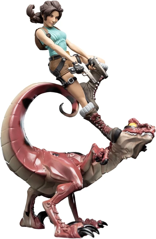 Weta Workshop Tomb Raider 24cm Mini Epics Lara Croft & Raptor Figure