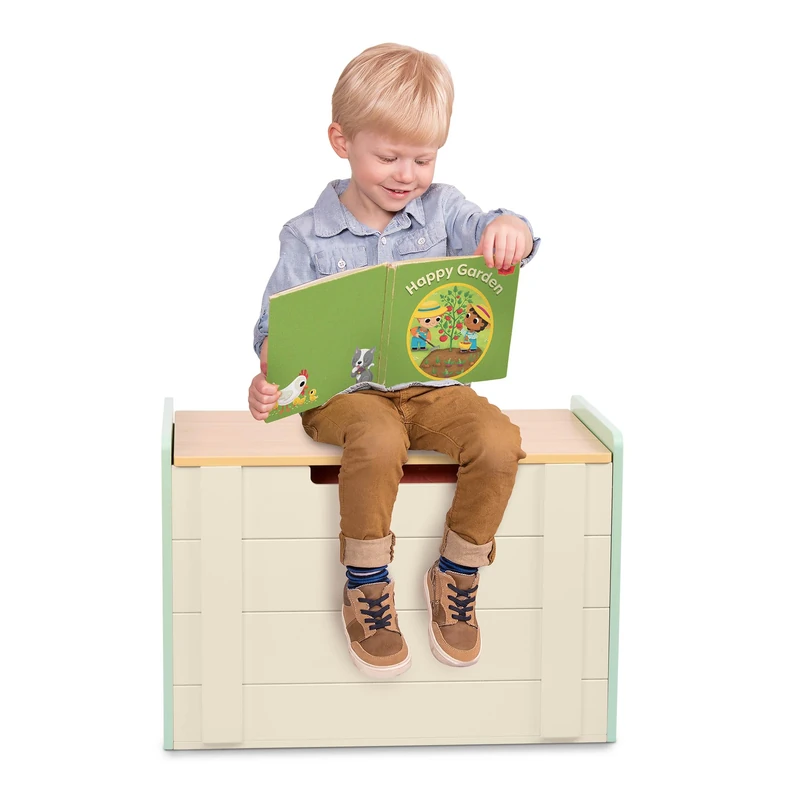 B. toys – Toy Box – Wooden Toy Chest – Playroom Storage Bench – Kids' Furniture – 3+ Years– Tidy Toybox - Image 1