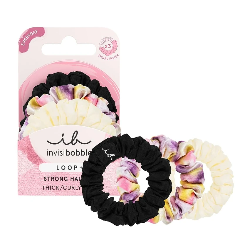 Invisibobble Loop Be Strong X3 - 3 Pack Unisex Plastic Hair Ties - Mehrfarbig