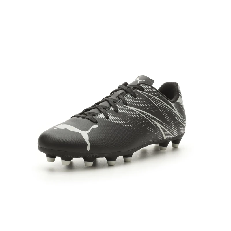 PUMA Mens Attacanto Firm Ground/Artificial Ground Sneaker, Black-Silver Mist, 11