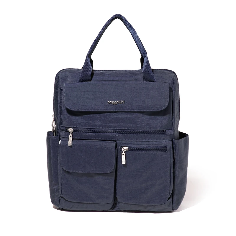 Baggallini Women's Modern Everywhere Laptop Backpack, French Navy, Processing